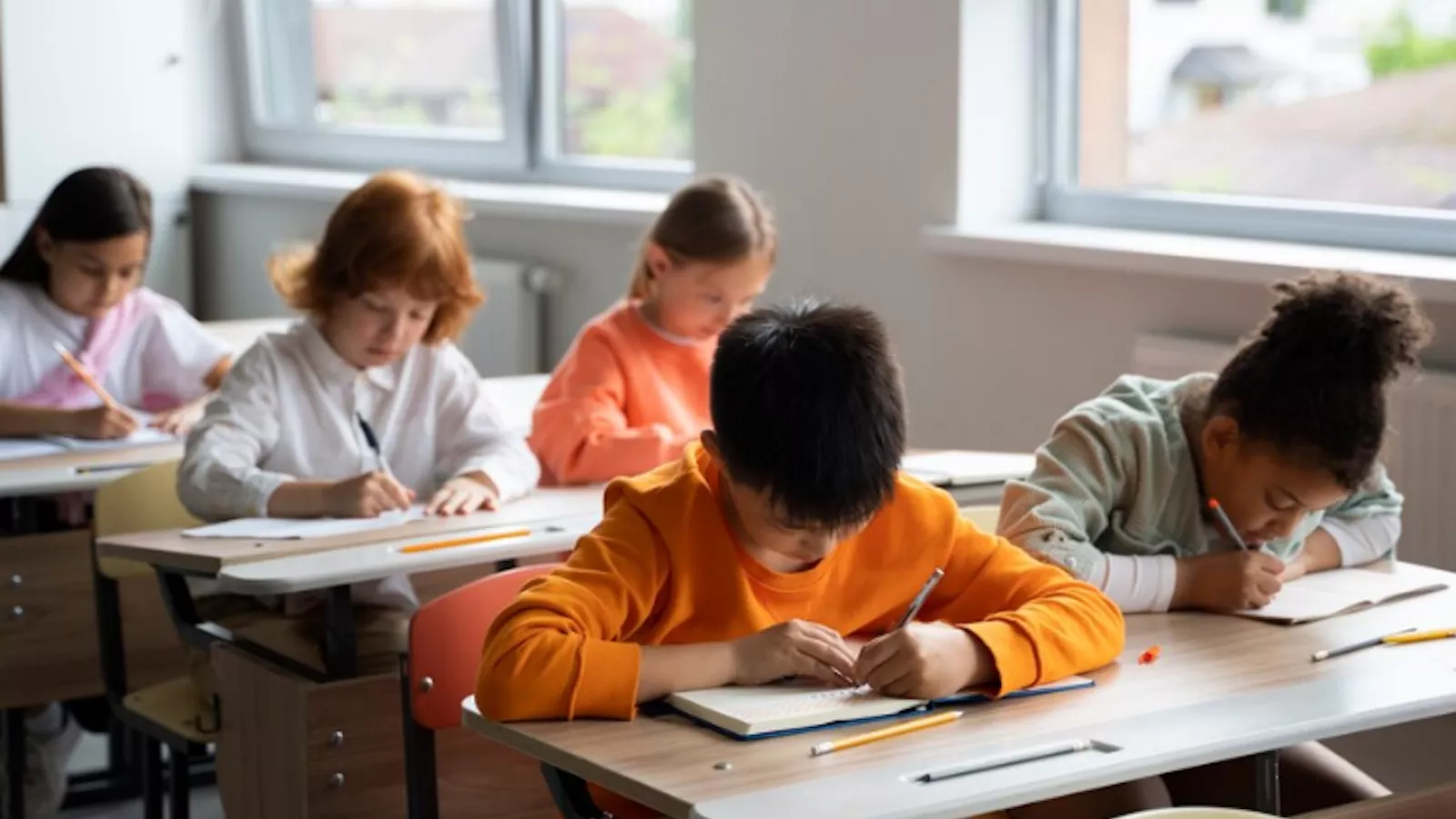 Image is of a student learning