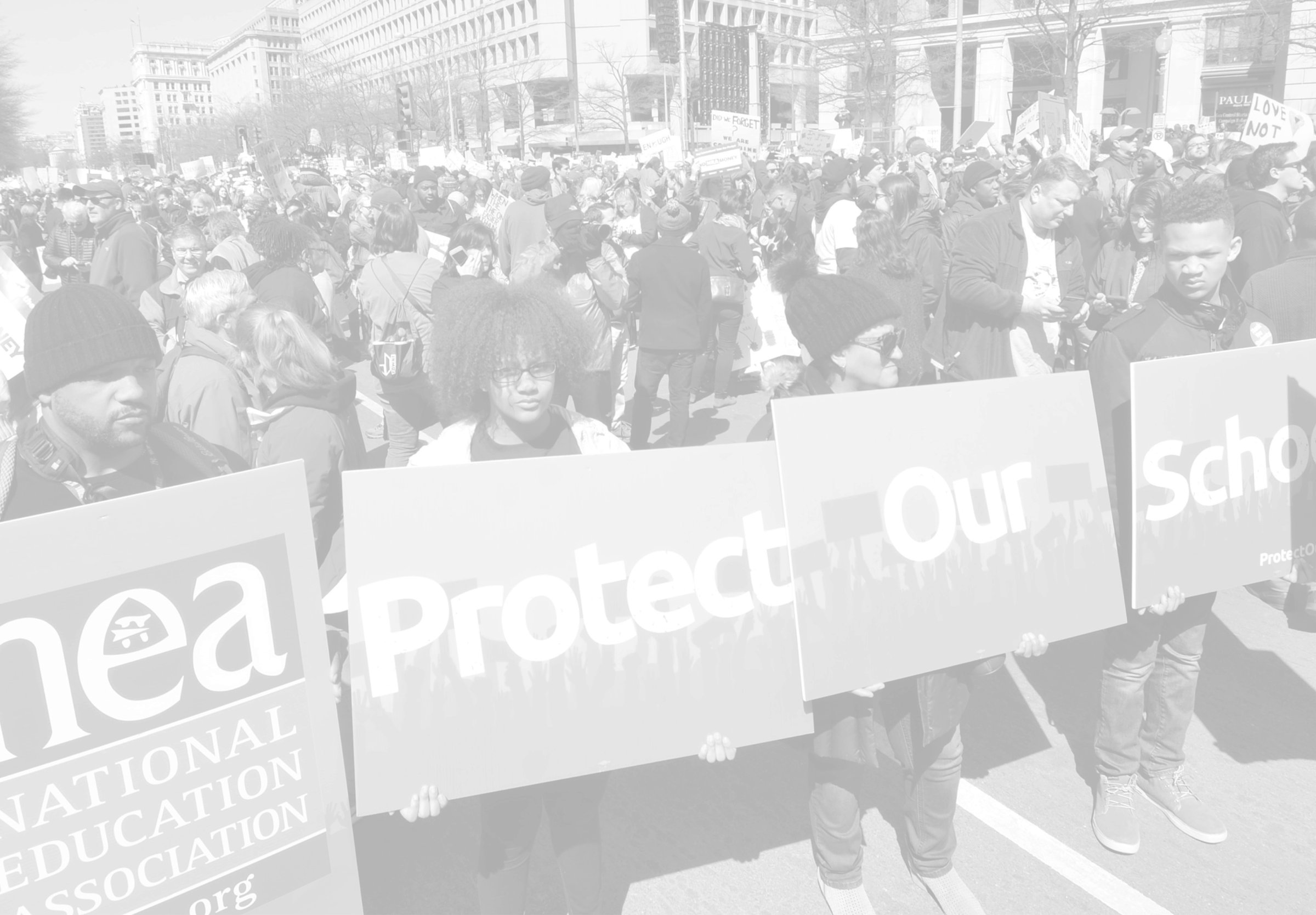 NEA educators marching in Washington, D.C.