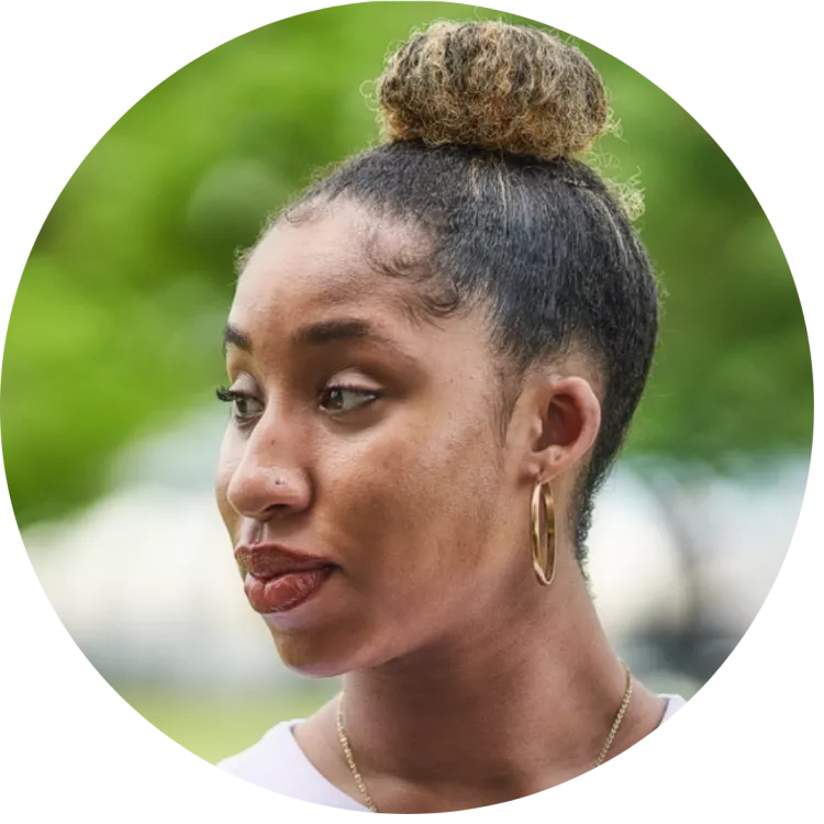 Brianna Bailey looks off to the side.